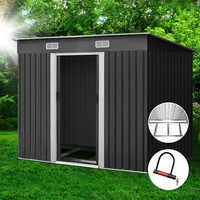 2.38x1.31M Giantz Garden Shed w/Metal Base Sheds Outdoor Storage Tool Workshop Sliding Door