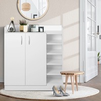 21 Pairs Artiss Shoe Rack Storage Cabinet Shelves White Clair