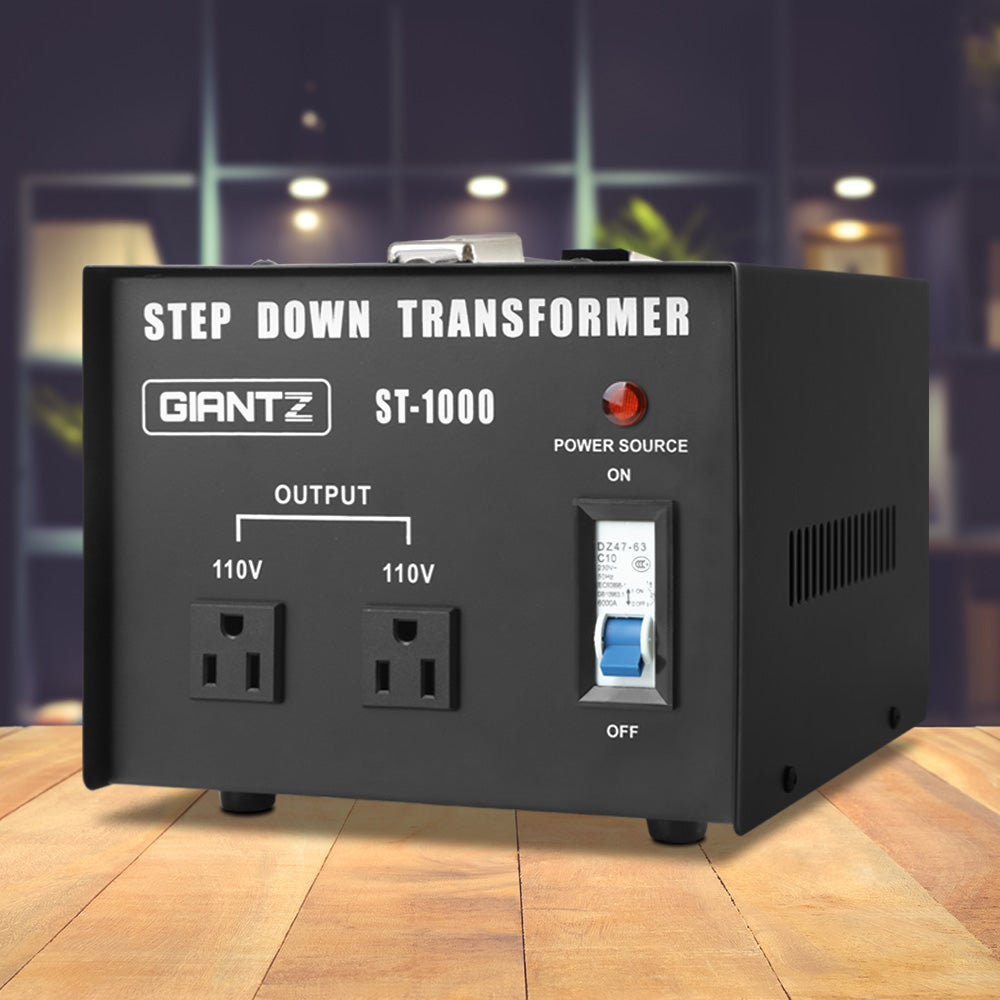 Giantz 1000W Step Down Transformer Stepdown Transformer 240V-110V Voltage Converter