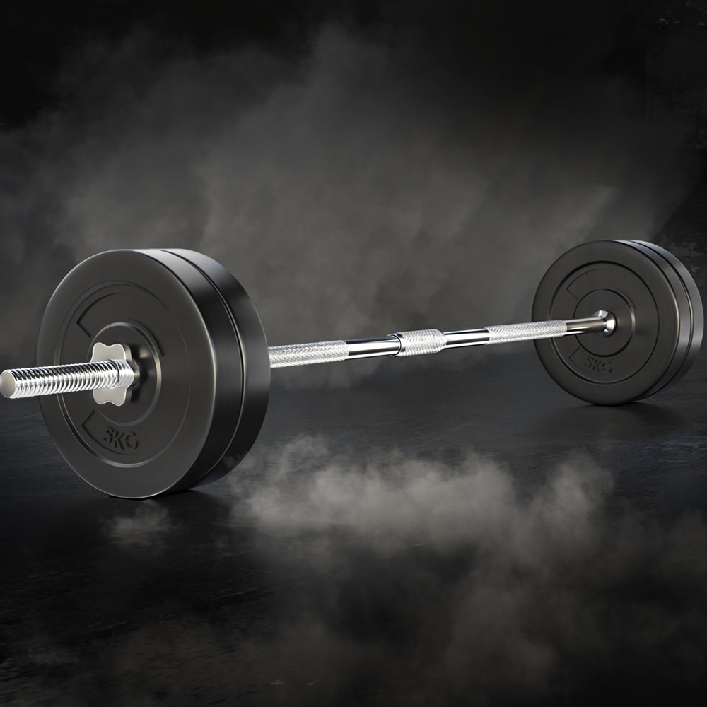 168cm 28kg Everfit Barbell Set Weight Plates Bar Lifting Bench Australia