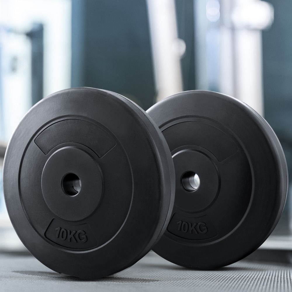 Everfit Weight Plates Standard 2X 10kg Barbell Plate Lifting Australia