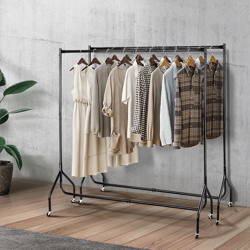 Artiss 2x 6FT Clothes Racks Metal Rolling Rail Garment Display Airer