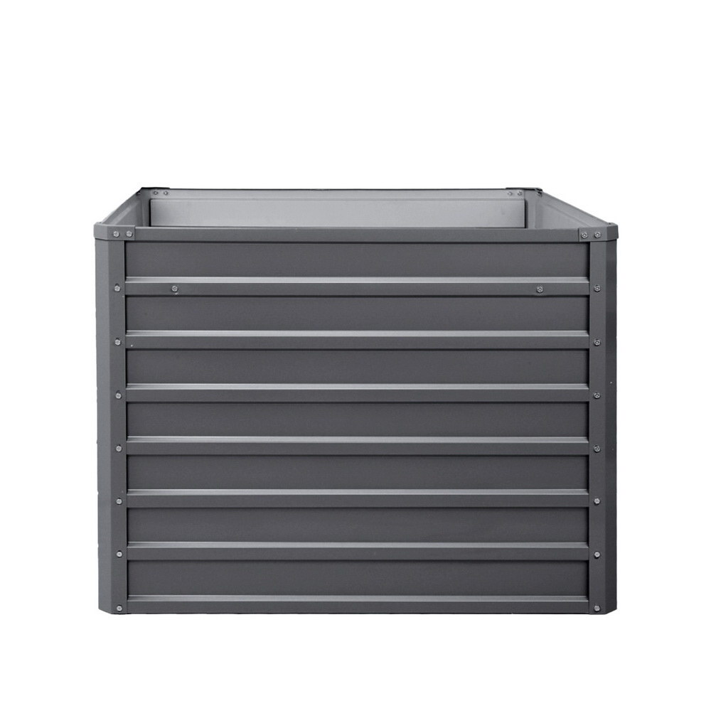 2x Green Fingers Garden Bed 100x100x77cm Planter Box Raised Container Galvanised