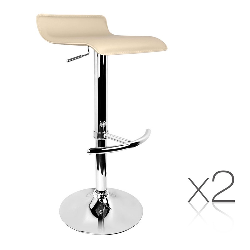Artiss Set of 2 PU Leather Bar Stools Beige Buy Sets of 2 Bar