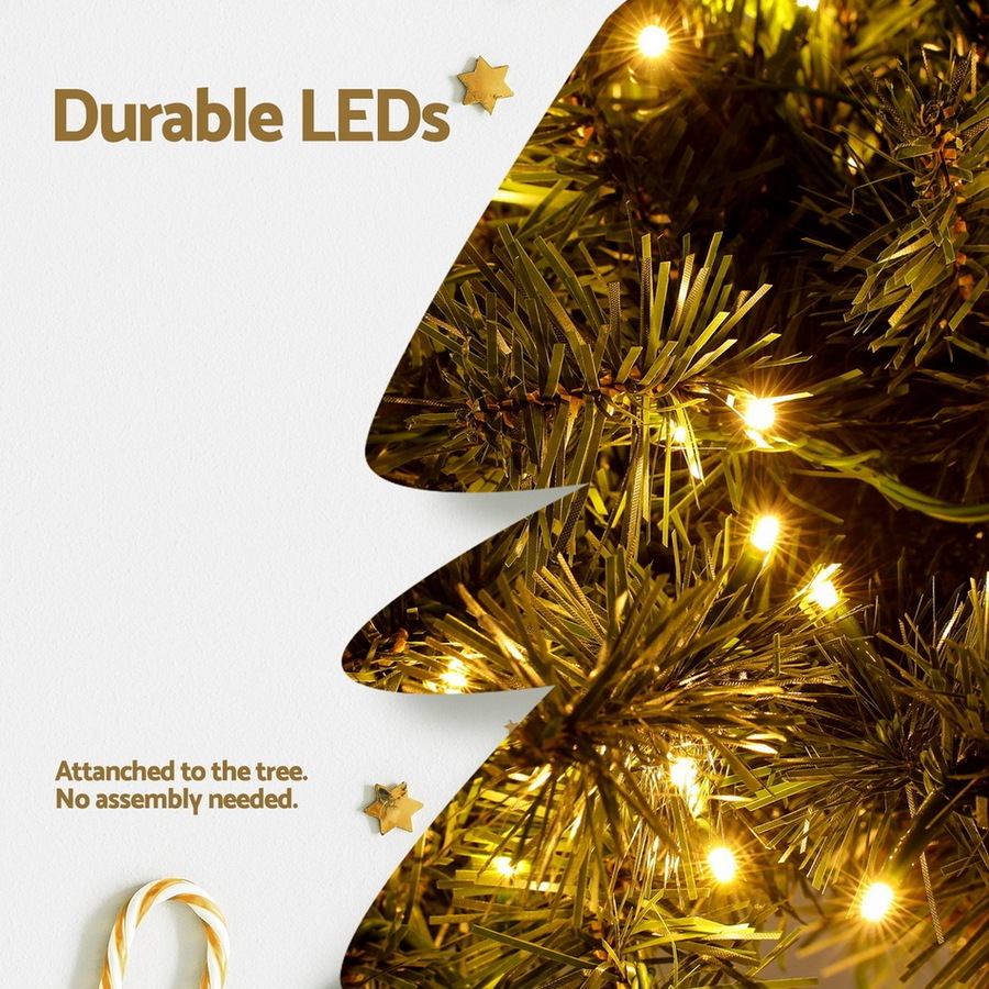 3-in-1 Jingle Jollys Christmas Tree LED Xmas Palm Tree Party Decor 1.2/1.5/1.8M