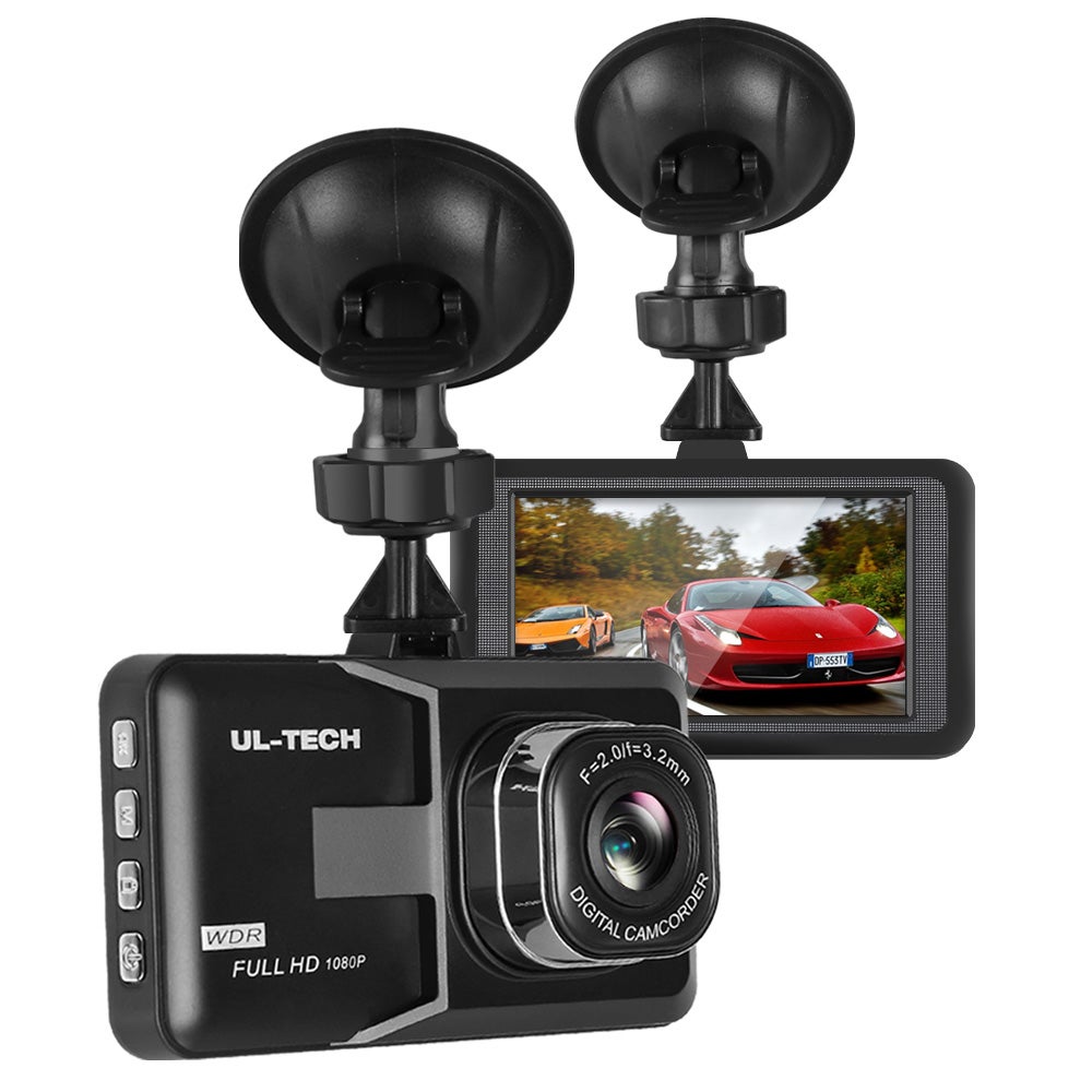 Parking Monitor 170° Wide Angle AuKing WiFi Dash Cam 1080P Full HD Dash Camera for Cars 2.45 Inch IPS Screen Car Camera Driving Recorder with Phone APP Night Vision Loop Recording G-Sensor WDR 