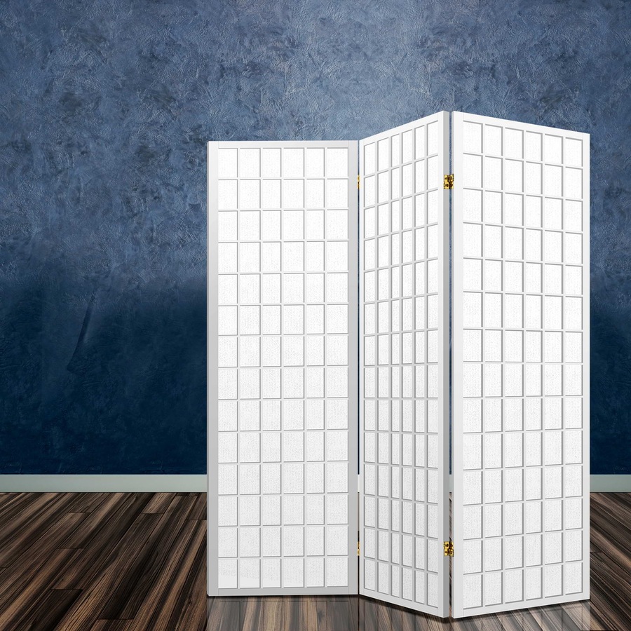 3 Panel Artiss Room Divider Screen 131x179cm White