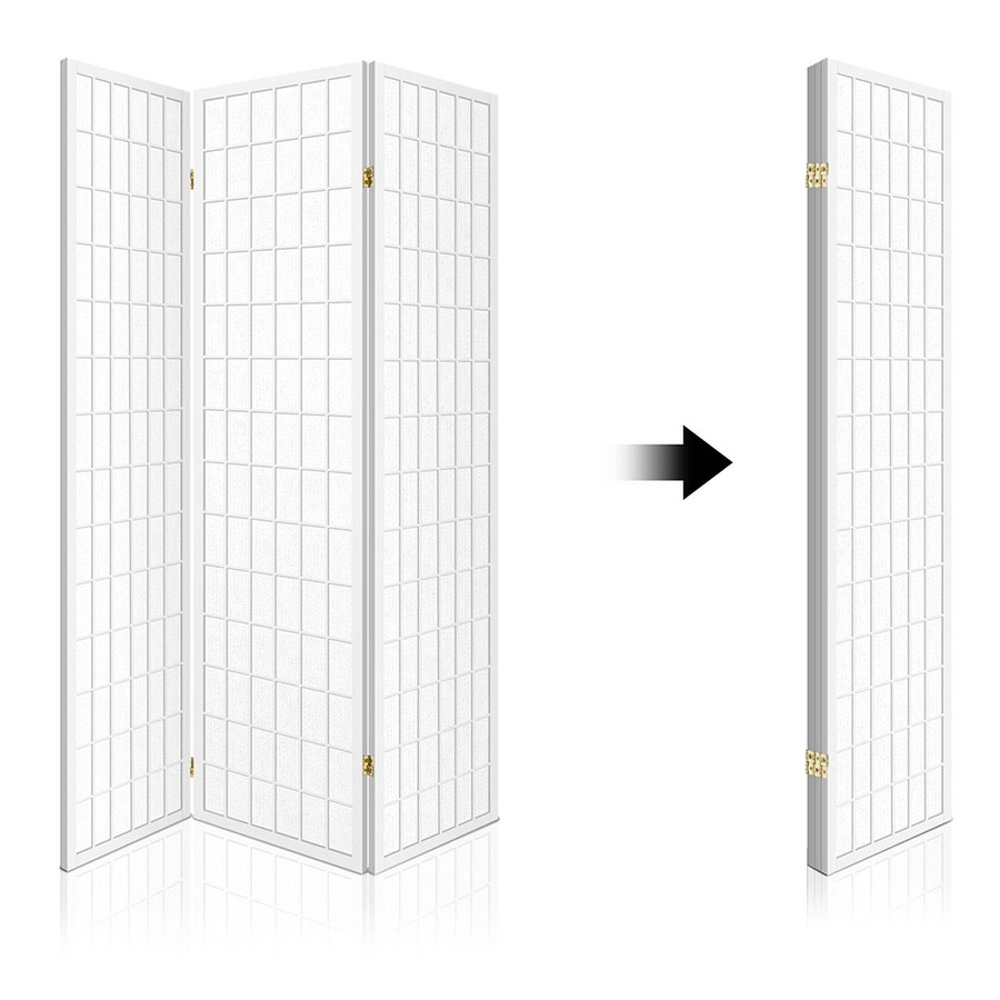 3 Panel Artiss Room Divider Screen 131x179cm White
