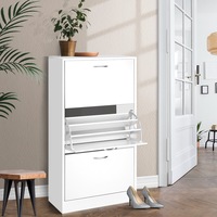 36 Pairs Artiss Shoe Rack Cabinet Adjustable Shelves Ivy