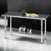 Cefito 1524x610mm Stainless Steel Kitchen Bench 304