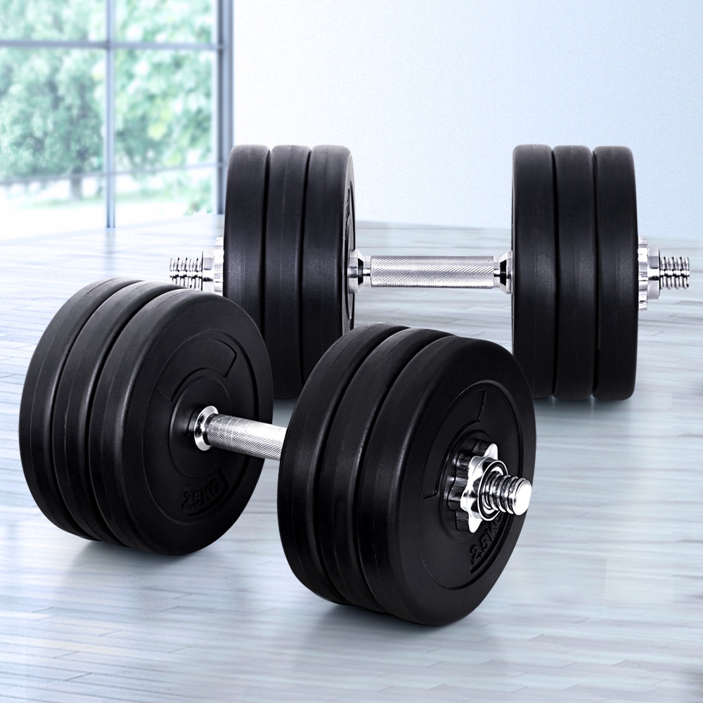 35kg Everfit Dumbbells Set Weight Plates Australia