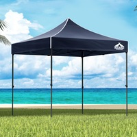 3m x 3m Gazebo InstaHut Pop Up Marquee Folding Tent Wedding Outdoor Camping Canopy Gazebos Shade Navy