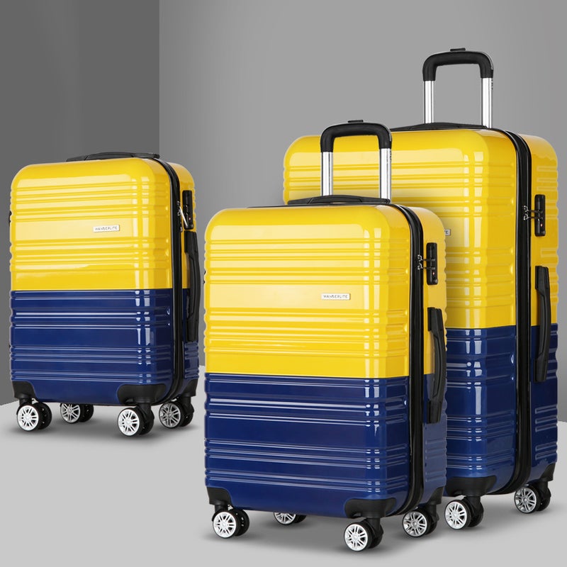 away yellow luggage