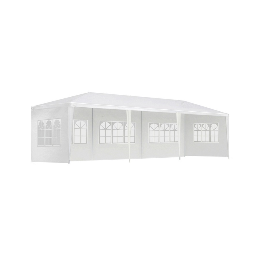 3x9m Gazebo InstaHut Marquee Wedding Party Tent Outdoor Camping Side Wall Canopy 5 Panel White