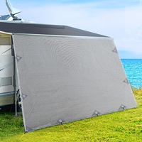 4x1.95M Weisshorn Caravan Privacy Screen Roll Out Awning End Wall Side Sun Shade