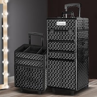 1X Embellir Makeup Case Beauty Trolley Cosmetic Organiser Box Travel Wheels Diamond