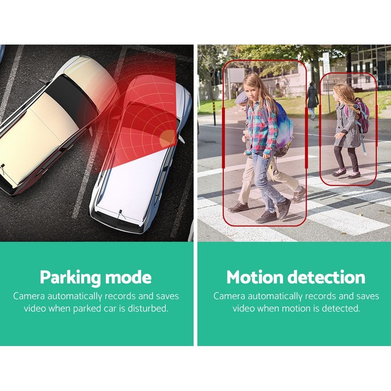 Buy ULTECH Dash Camera Dual Cam Reversing Car 4'' Recorder 32GB DVR