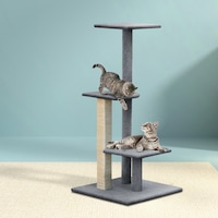 124cm i.Pet Cat Tree Scratching Post Tower Scratcher Trees Wood Condo Board