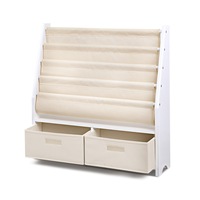 4 Tiers Keezi Kids Bookshelf Wooden Bookcase Children Toy Organiser Display Rack