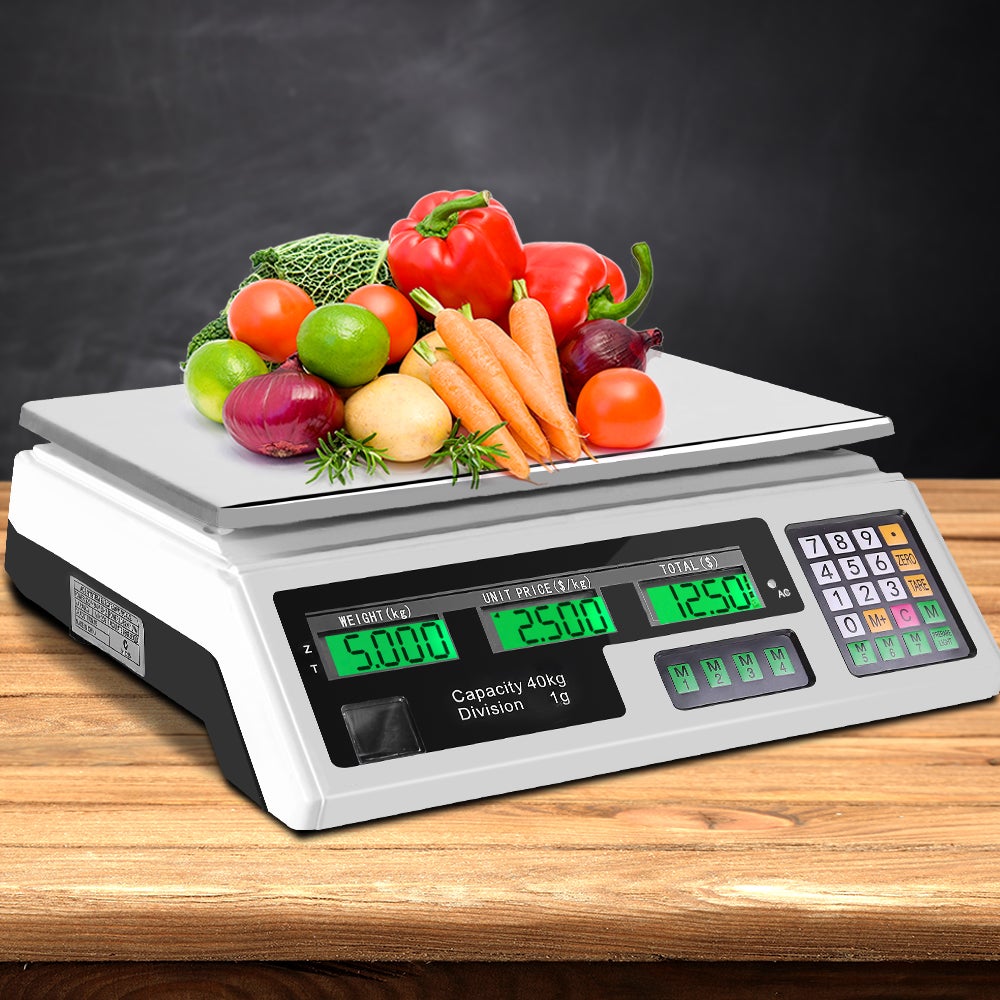Price Computing Scale, Digital Food Commercial Scale, 88lb/40kg
