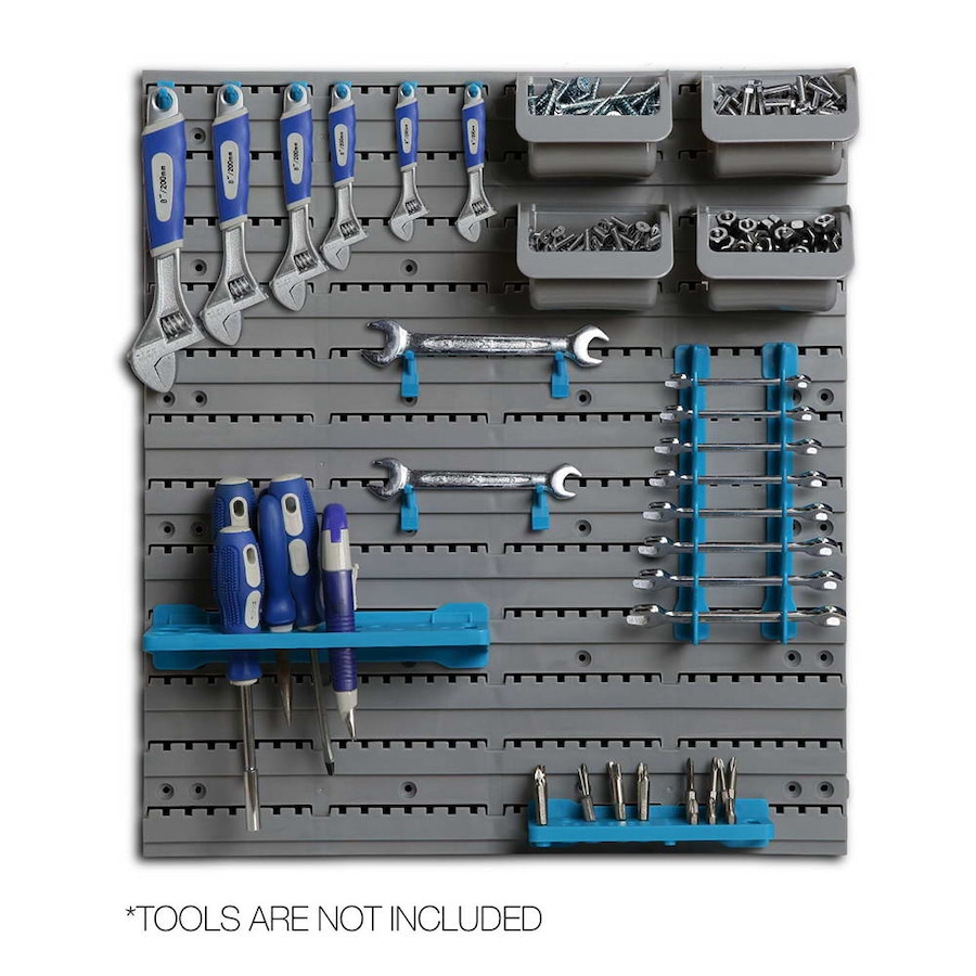 Giantz Wall Mounted Bin Rack Pegboard Tools Storage Workshop Organiser