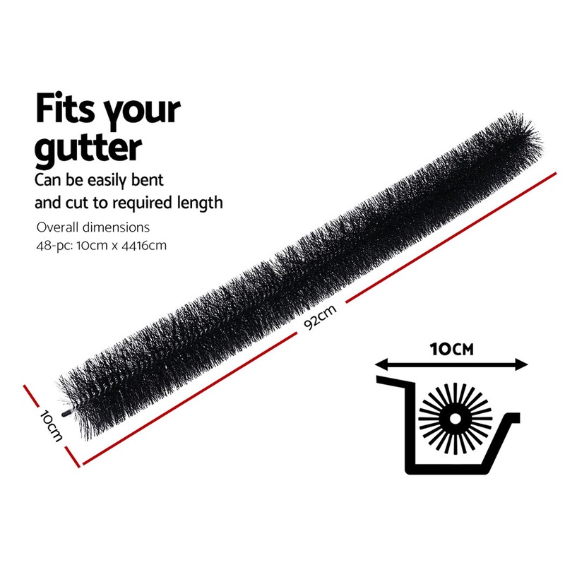 Buy Gardeon Gutter Guard Brush 44M 92X10cm 48PCS MyDeal
