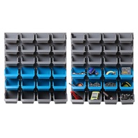 Giantz 48 Storage Bin Rack Wall-Mounted Garage Tool Parts Organiser Shelving