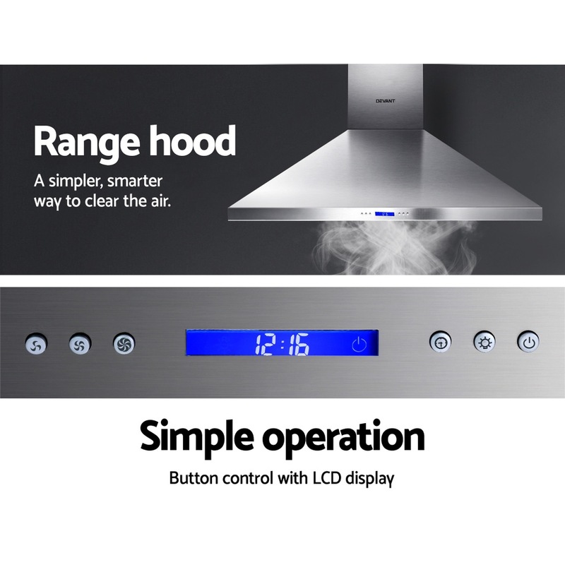 Buy Devanti Range Hood Rangehood Commercial BBQ Hoods Kitchen Alfresco