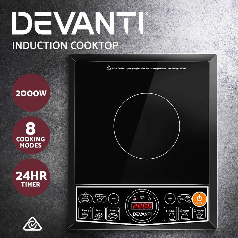 Devanti Electric Induction Cooktop Portable Single Burner MyDeal