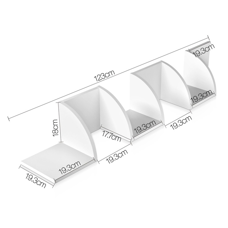 Buy Artiss Wall Shelf Corner Floating 5Tier White MyDeal