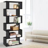6 Tiers Artiss Bookshelf - RIVA Black