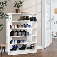 6-Tier Artiss Shoe Rack Cabinet 30 Pairs Shelf White