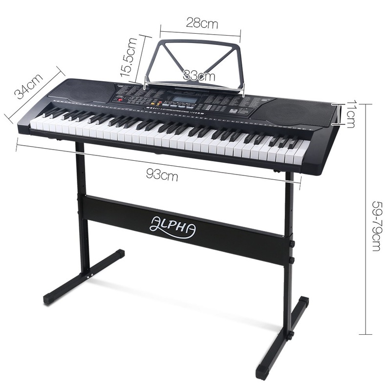 61 Key Lighted Electronic Piano Keyboard LCD Electric Music Stand Buy