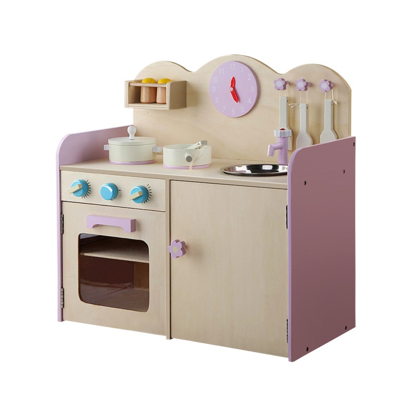 Keezi Kids Kitchen Set Pretend Play Wooden Toys Cooking Toy Childrens Toddlers Buy Play Kitchens Toy Food 9350062071496