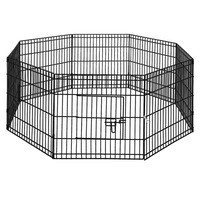 i.Pet 24" 8 Panel Dog Playpen Pet Fence Exercise Cage Enclosure Play Pen