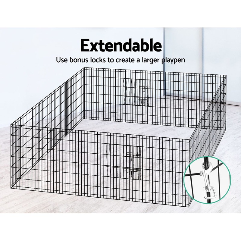 i.Pet Dog Pet Playpen 8 Panel Portable 36" Exercise Cage Fence