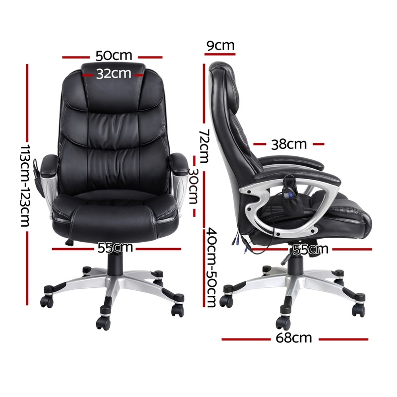 Buy Artiss 8 Point Heated Massage Office Chair Vibration Executive