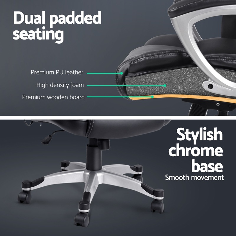 Buy Artiss 8 Point Heated Massage Office Chair Vibration Executive