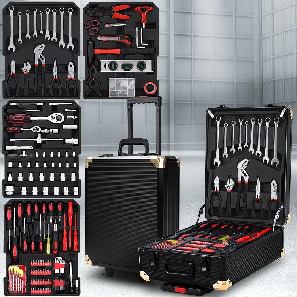Giantz 816pcs Professional Tool Kit, Portable DIY Tool Set w/ Trolley Case