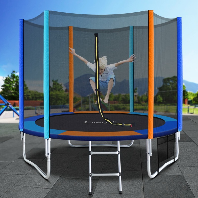 Buy Everfit Trampoline 8FT Kids Trampolines Cover Safety Net Pad Ladder ...