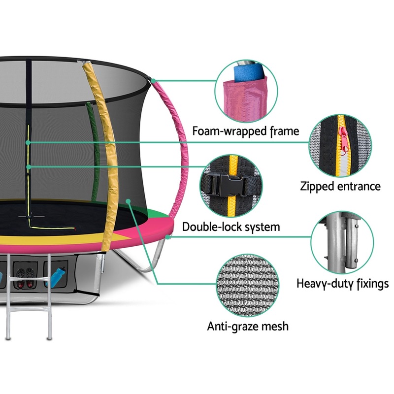 Buy Everfit Trampoline 8FT Kids Trampolines Cover Safety Net Pad Gift