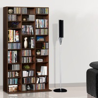 1x Artiss Bookshelf CD DVD Shelf Brown
