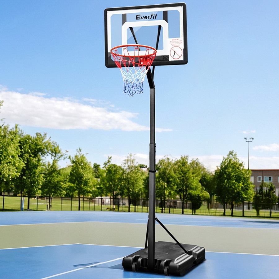 2.1M to 2.6M Basketball Hoop Everfit Stand System Portable Clear