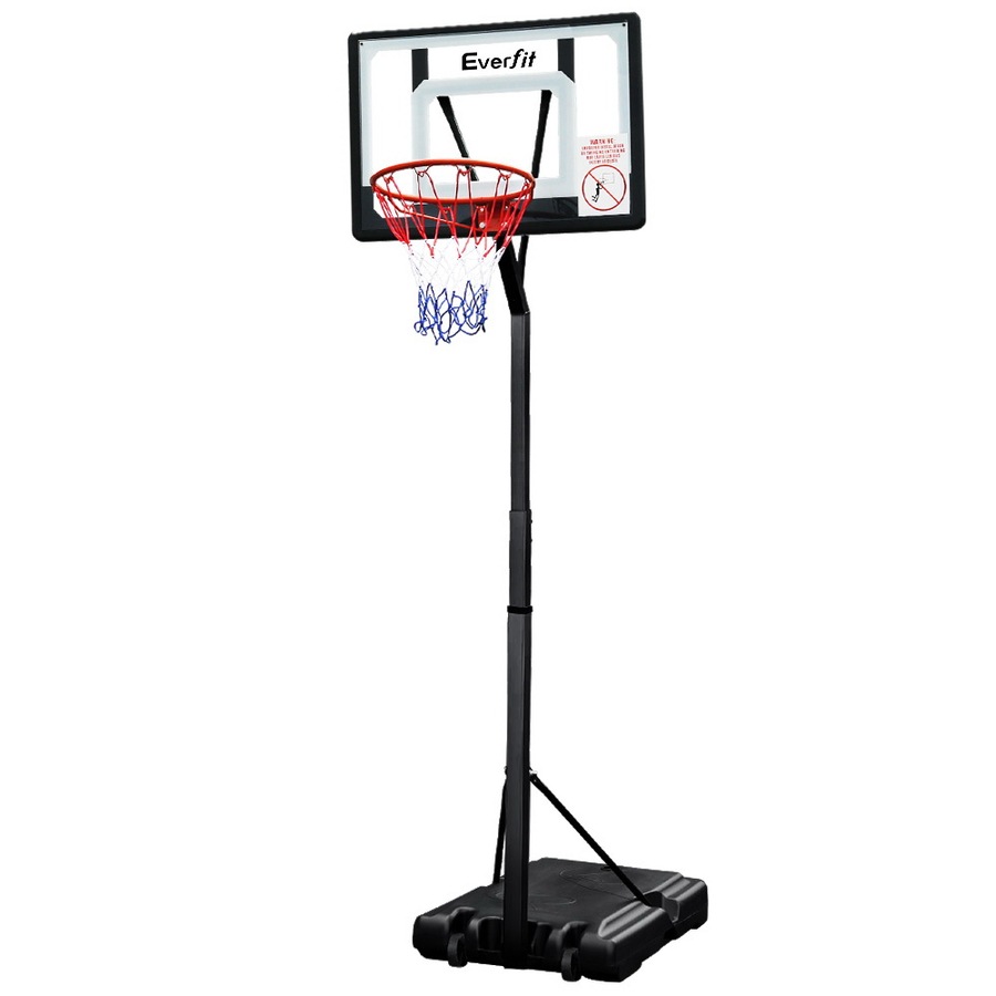 2.1M to 2.6M Basketball Hoop Everfit Stand System Portable Clear