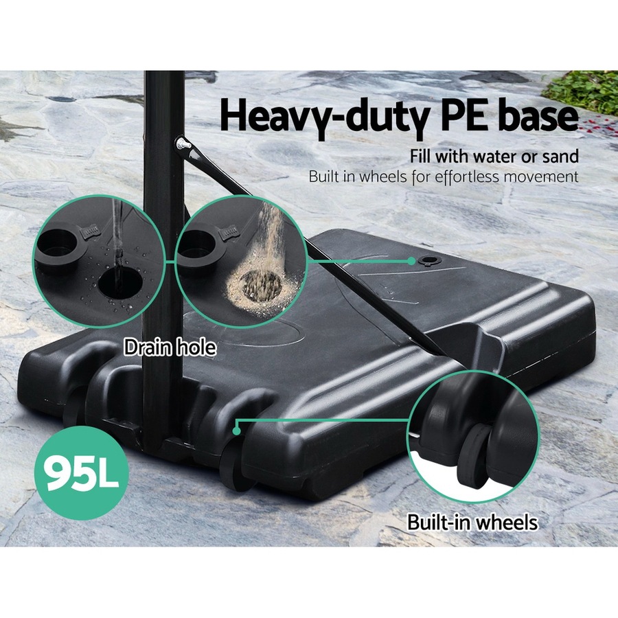 2.1M to 2.6M Basketball Hoop Everfit Stand System Portable Clear