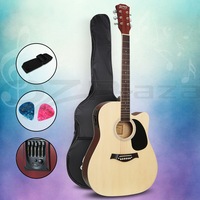 1 set 41in Alpha Electric Acoustic Guitar Wooden Full Size Eq Bass Natur