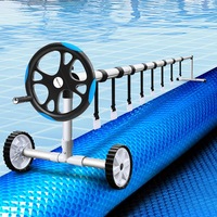 8x4.2m Aqua Buddy Pool Cover 400 Micron Swimming Pool Solar Blanket 5.5m Roller Blue