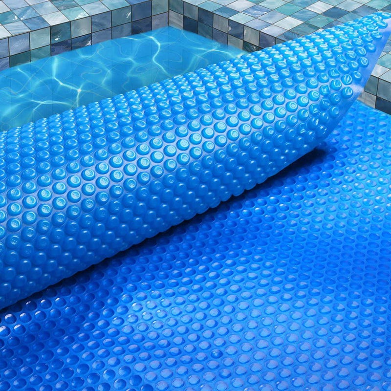 Buy Aquabuddy Pool Cover 500 Micron 9.5x5m Swimming Pool Solar Blanket Blue  - MyDeal