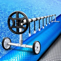 10x4m Aqua Buddy Pool Cover 500 Micron Silver Swimming Pool Solar Blanket 4m Roller
