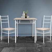 1 Artiss Dining Table and 2 Chairs Set Oak